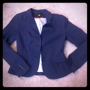 H&M fitted blue blazer